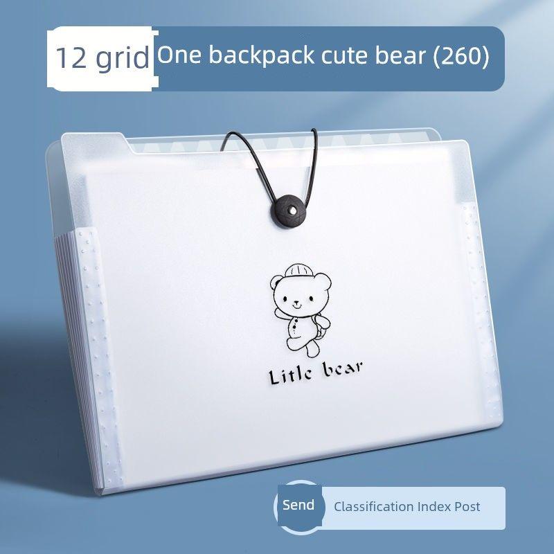 Large Capacity File Holder Ins Good-looking Paper Buggy Bag Organize Fantastic Middle School Students Book Clip Subject Classification Test Paper Clip