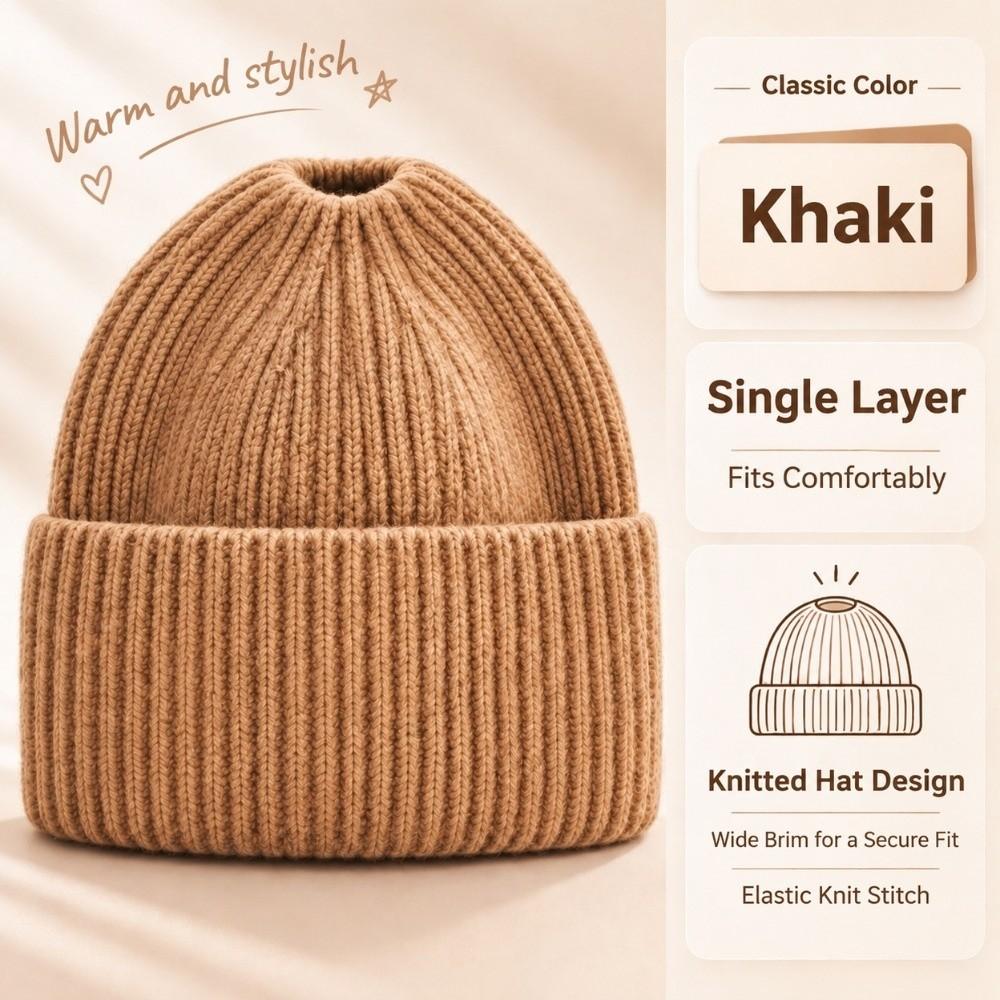 Ear Protection Knitted Hat Windproof Skull Cap Fashion Winter Hat Women And Girls