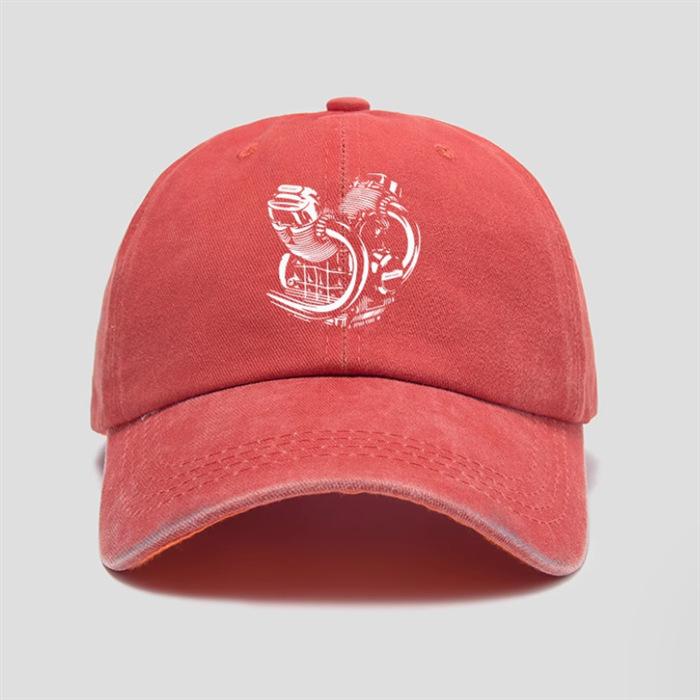 Washed cotton printed Guz motorcycle hat baseball cap men's and women's cap sun hat outdoor sun protection cap