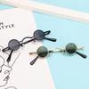 Retro Mini Round Frame Sunglasses Men Metal  Gold Black Red Small Round Framed Sun Glasses For Women Eye Care