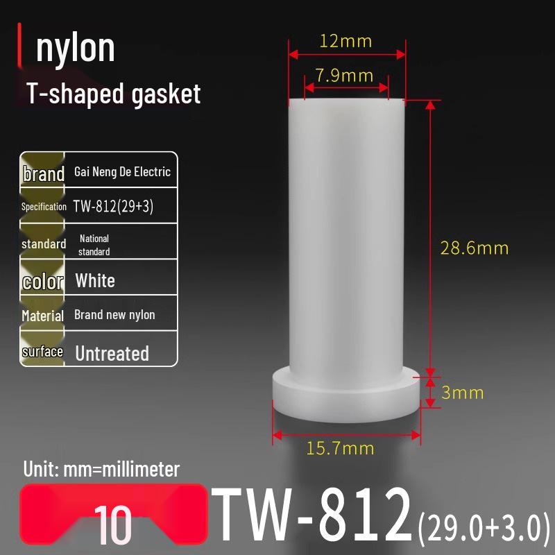 T-förmiger Nylon-Kunststoff-Dichtungsring und Schraubwellenhülse (Für dich: M2-M35)