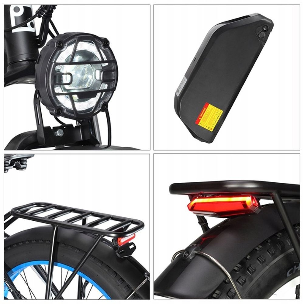 Bicicleta eléctrica PHILODO H8, motor de 3000W, batería de 48V 26Ah, velocidad máxima 56 km/h, autonomía de 100 km, neumáticos de 26x4.0 pulgadas