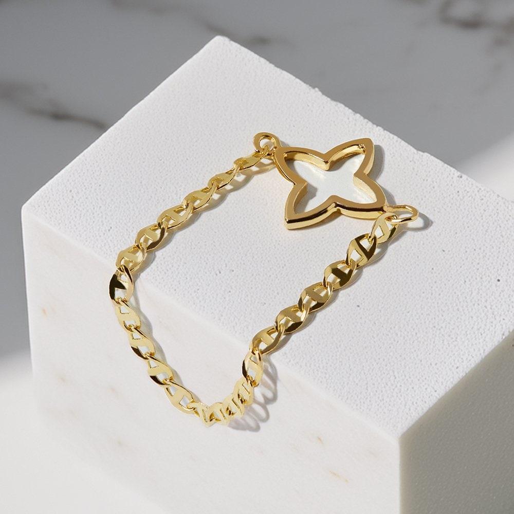 14K Filia Charm Chain Gold Ring