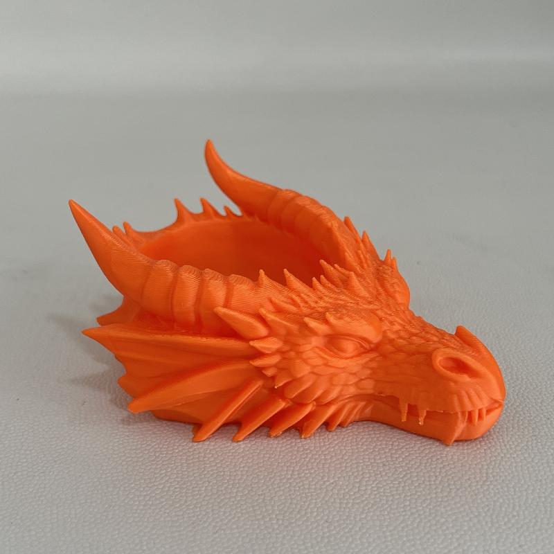 3D Printed Dragon Head Tray Creative Desk Bowl Organizer for Keys Coins Watches Jewelry Fantasy Home Office Decoration Ornament