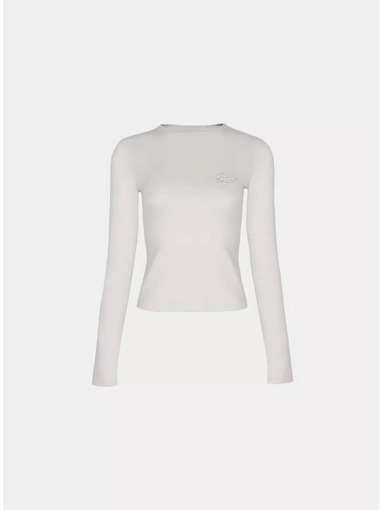 

Американская острая девушка приталенная вышитая женская футболка с длинным рукавом Small