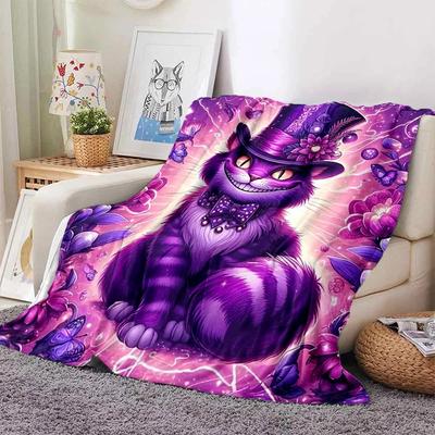 Cartoon 29 Style Alice In Wonderland Cheshire Cat Soft Flannel Blanket for Bed Bedroom Sofa Picnic,Throw Blanket for Outdoors 3D