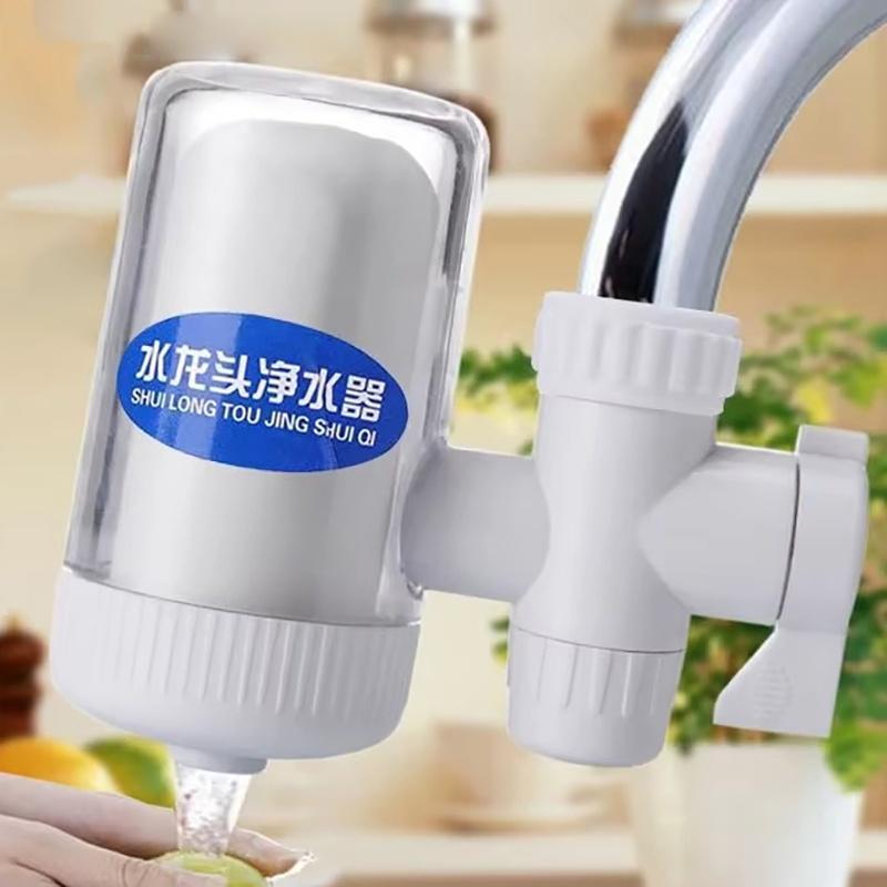 Küchenarmaturfilter Keramikwasserreiniger Lebensmittelqualität BPA-frei Wasserhahnfilter für den Haushaltsküchenspülbeckengebrauch