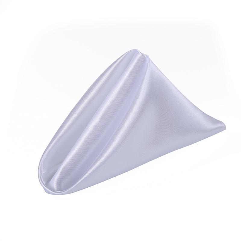 High-Density Satin Napkin – Wedding Style Solid Color Overlock Placemat Tablecloth with Flower Design.