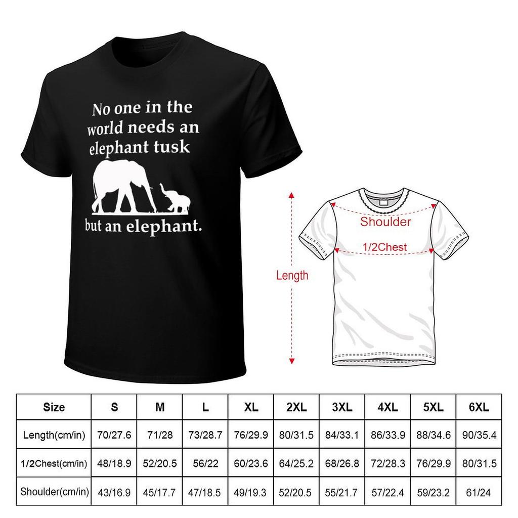 Elephant Tusk T-Shirt Short Sleeve Tee Anime Stuff Designer Shirts Men T Shirt