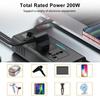 200W Car Power Inverter Car Plug Adapter Outlet Chargers DC12V To 220V Car Inverter with USB, QC3.0 USB & Type-C