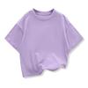 Kids Dropped Shoulder Short-sleeved T-shirt Summer New Pure Cotton Round Neck Loose Bottoming Shirt Student Sportswear 2-10Y