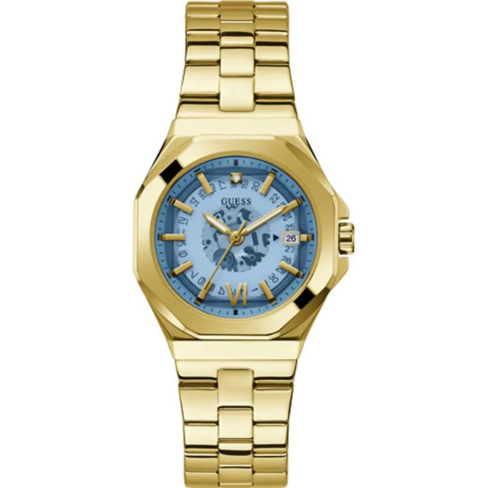 GUESS Empress Gold Stainless Steel Ladies Quartz Watch GW0551L2 синий