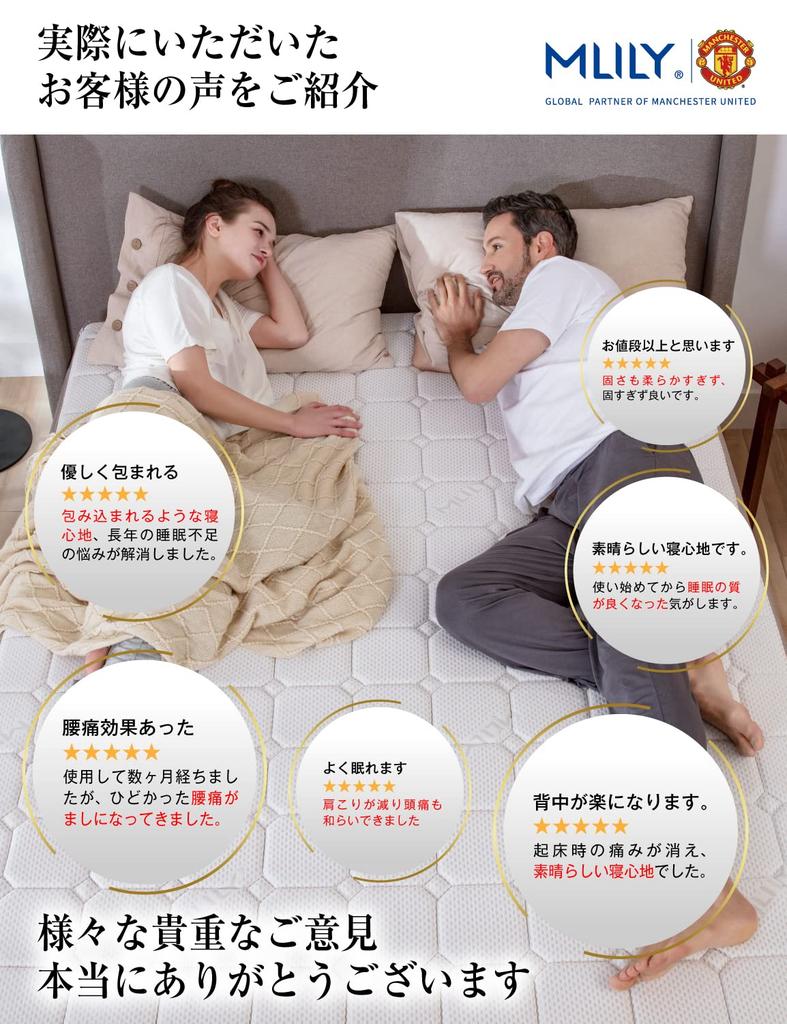 MLILY Mattress Topper, High-Resilience & Low-Resilience Dual-Layer, Ultra-High Density 50D (Single/3cm Thick/Topper)