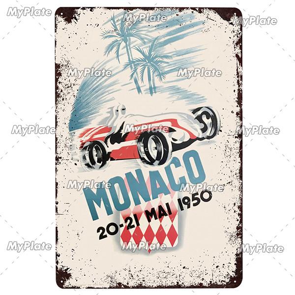 24 Heures Du Mans Metal Sign Vintage Plaque Tin Sign Wall Decor For Bar Pub Metal Crafts Retro Racing Car Poster Custom