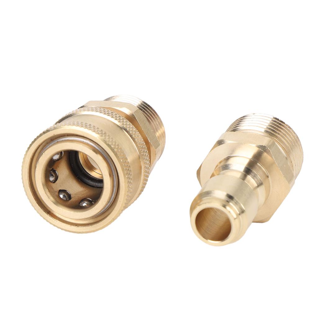 Hochdruckreiniger Adapter Set 5000 PSI Messing M22 Außengewinde Anschluss 38in Schnellkupplung