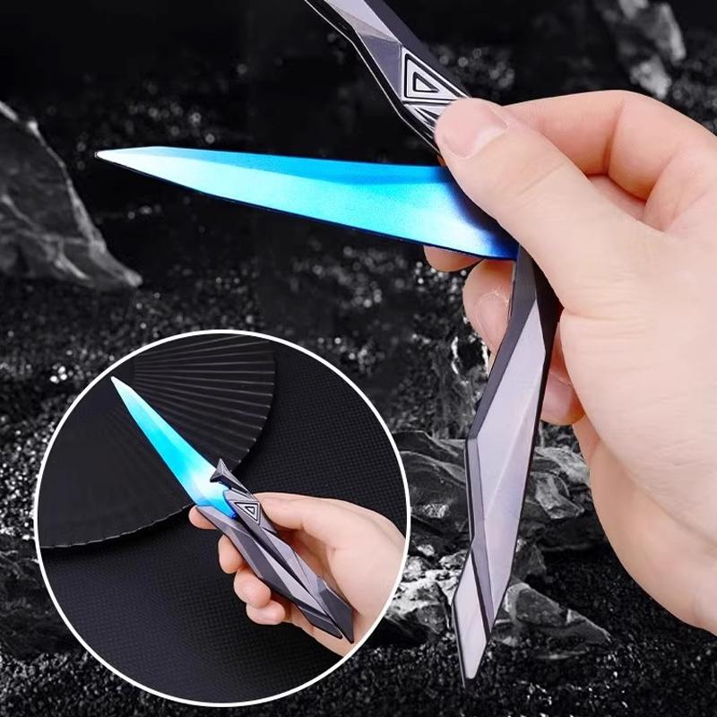 Taktický skládací motýlek - 3D gravírovaná sběratelská hračka, přenosná zbraň na blízko pro Cosplay/Herní příslušenství, Dárky