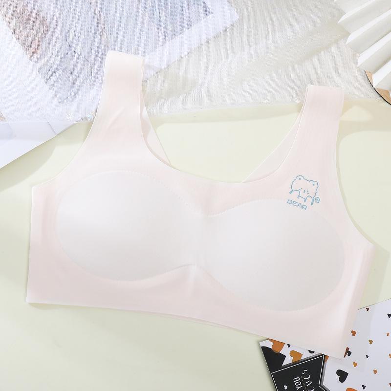 

Бесшовный симпатичный тренировочный жилет для девочек из ледяного шелка — легкий и идеально подходит для учеников начальной и средней школы XL (100-120 catties) розовый