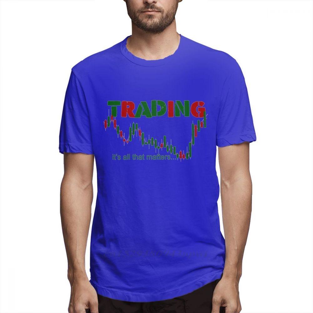 Mens Oneck Share Stock Trading Tee Shirt Investment Forex Stock market Candlestick chart Harajuku T shirt
