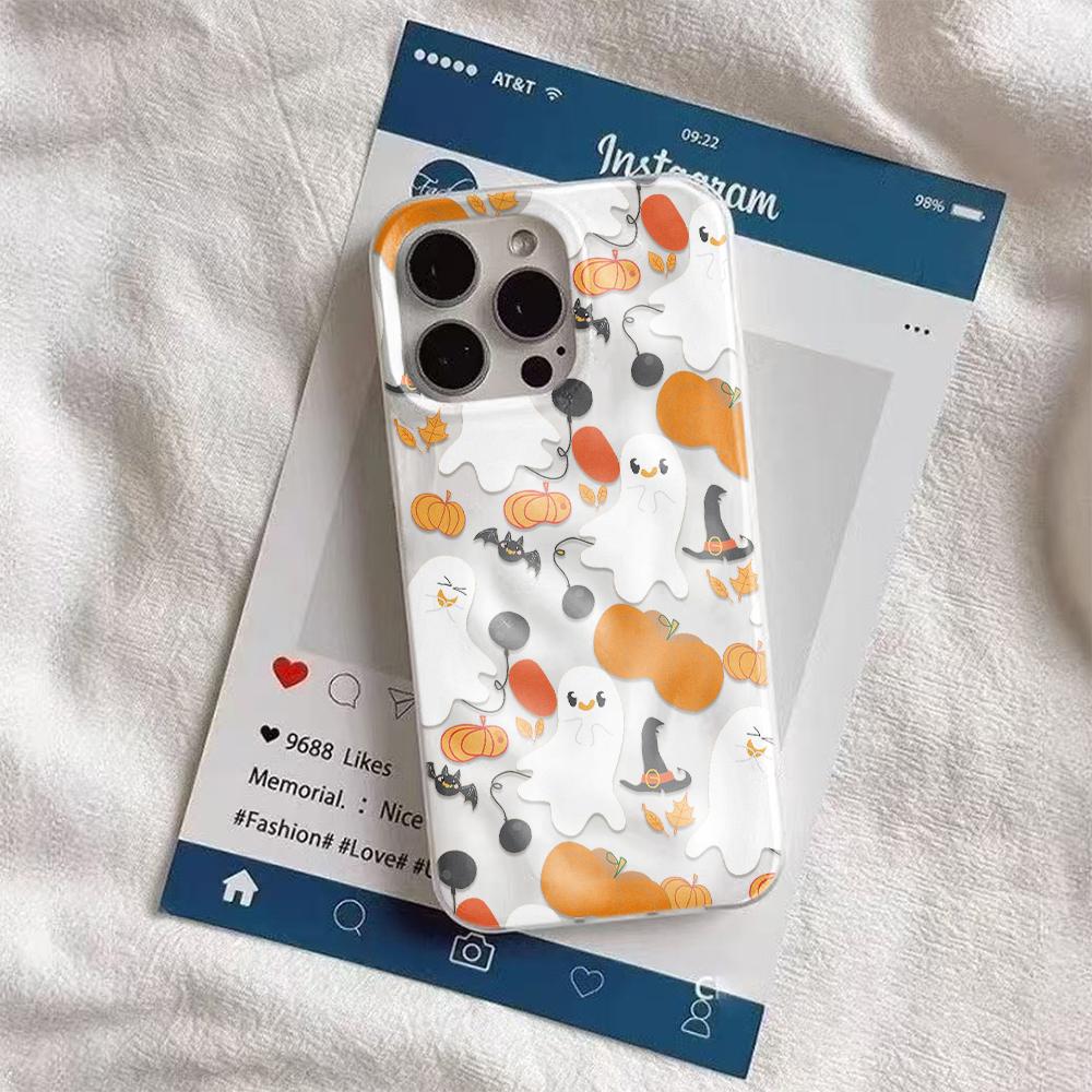 Halloween Cartoon Pumpkin Phone Case For iPhone 17 Air 16 15 14 13 12 11 Pro Max Shockproof Soft Cover Fundas