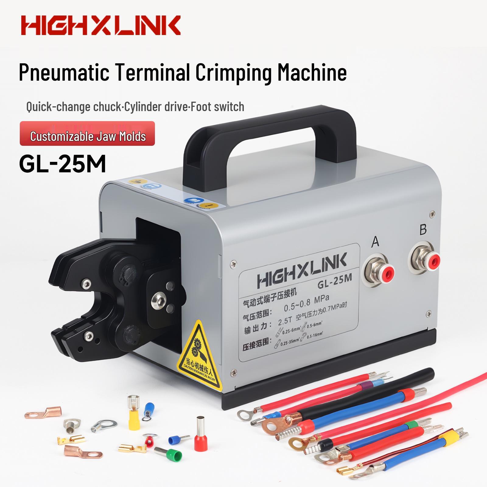 

Пневматичний мультитул GL-25M: Обтискання, Клепка, Зачистка проводів, Термінальна машина з ножним при приводом GL-25M