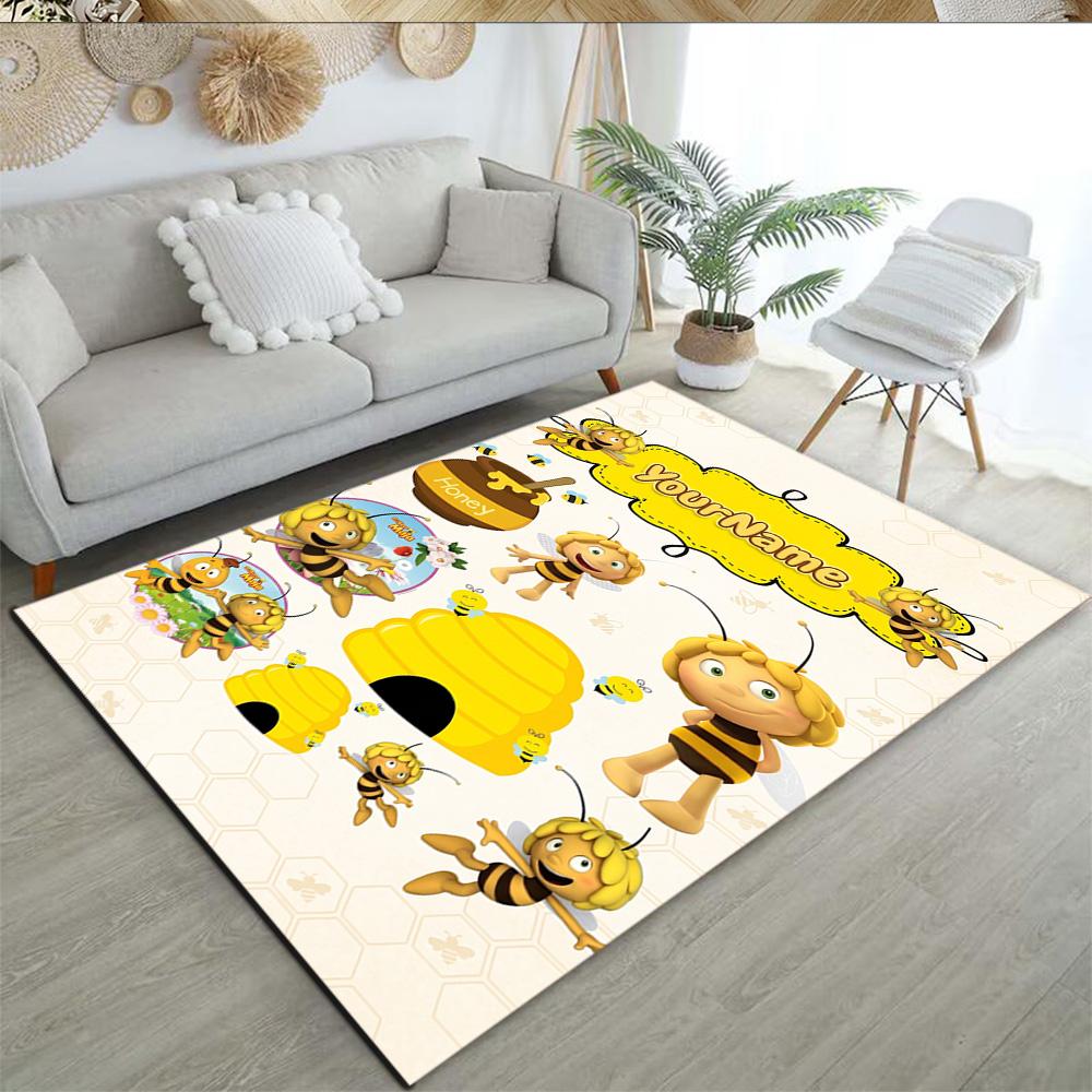 Biene Maja Customize Your Name Area Rug Perfect for Foyer Kitchen Balcony Dining Room Anti-slip Rug Office home decor