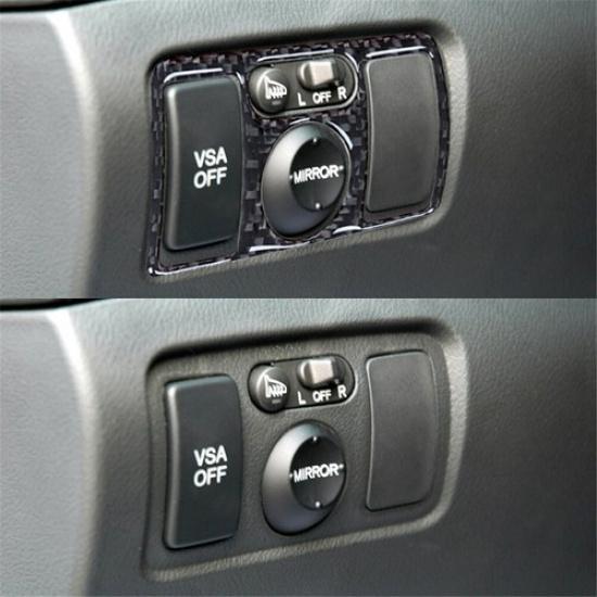 Carbon Fiber Interior Power Mirror Switch Cover Trim For Acura TL 2004-2008