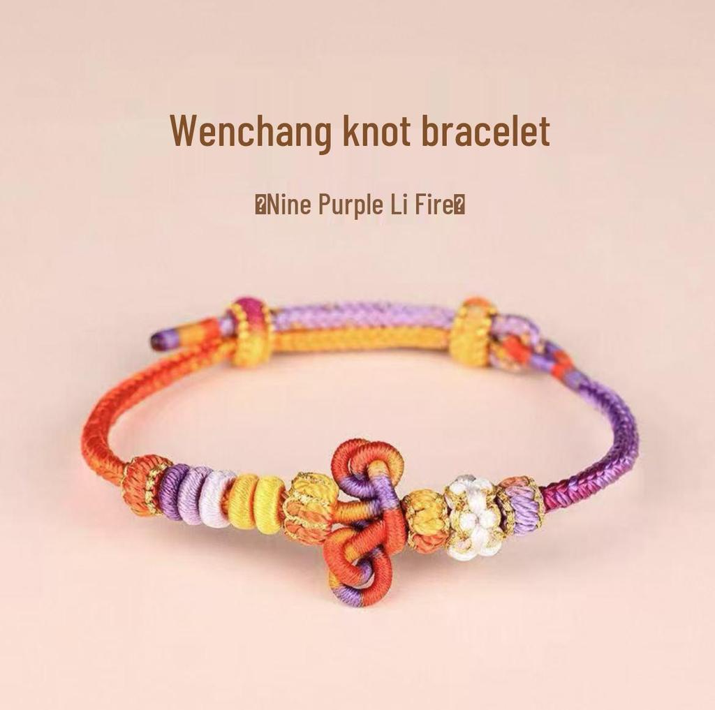 Pfirsichblüten Wenchang Knoten Handgefertigtes Armband - Drachenbootfest Geschenk