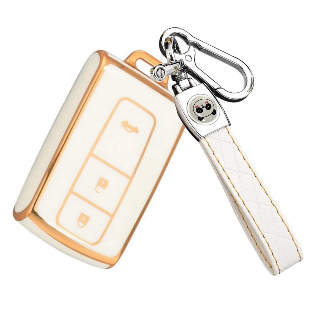 [ZANEKO] Move key case compatible Toyota Daihatsu Tanto custom key ZA-XMjb-08ft3-White белый