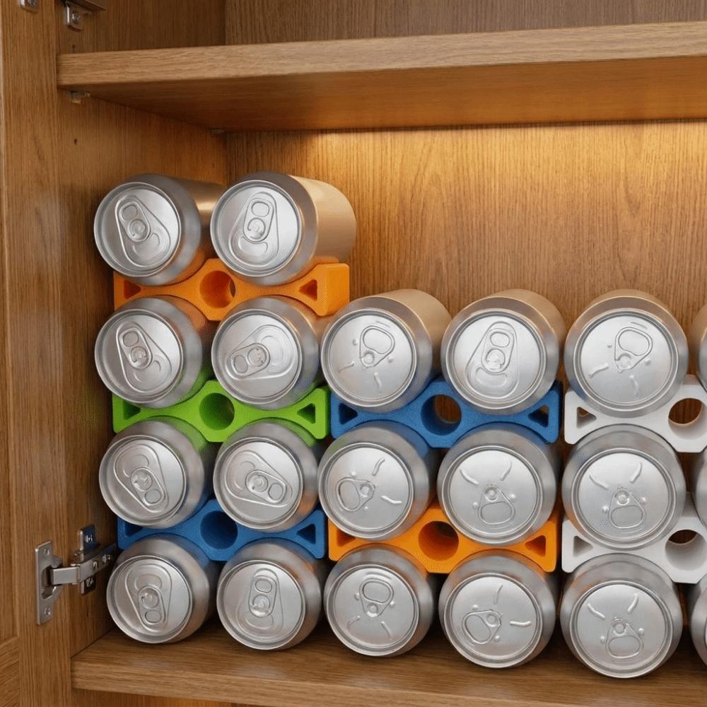 Stable Beverage Can Holder Plastic Soda Can Stacker Simple Can Stacker Organizer for Kitchen