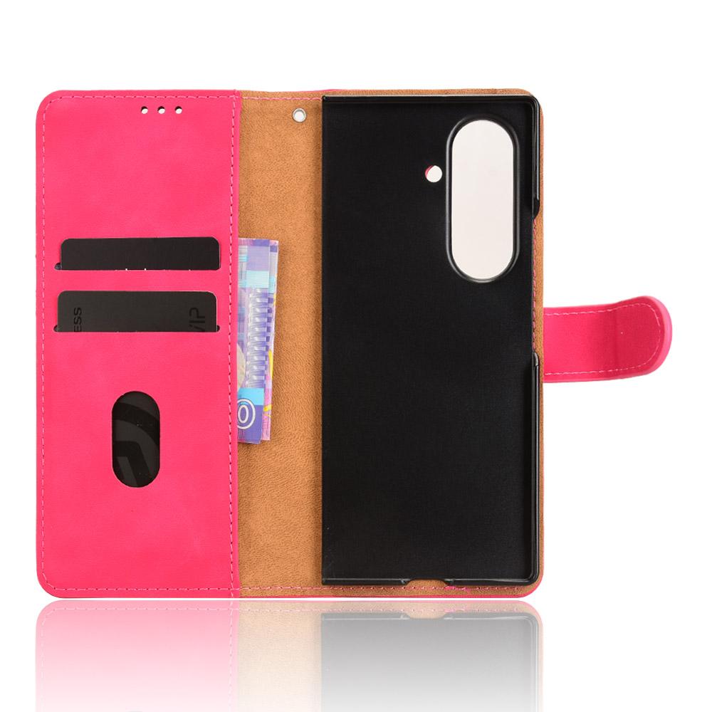 For Samsung Galaxy Z Fold7 5G Leather Case Skin Feel Anti Drop Wallet Flip Phone Cover