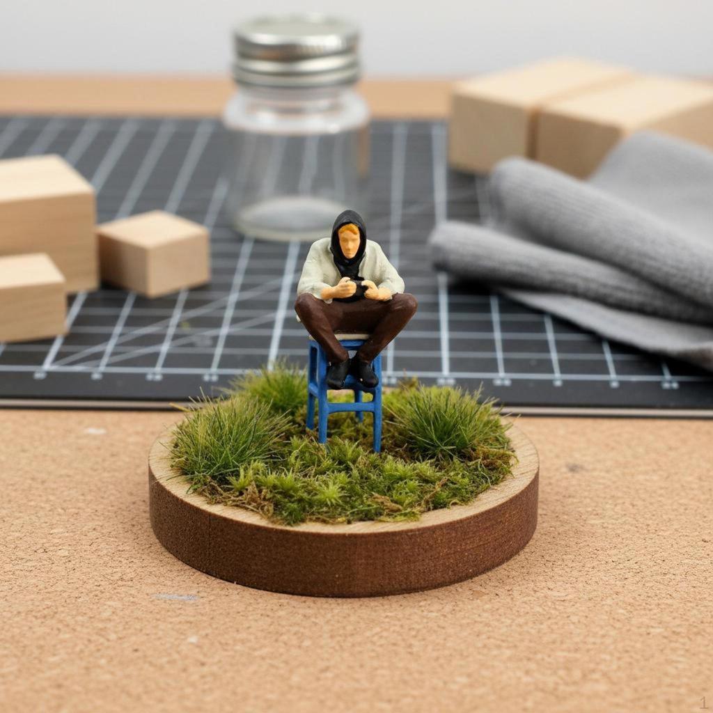 1:87 Sand Table Figure Collectible 1:64 Scale Miniature People High Detail Resin Model for