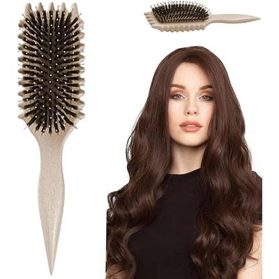 Cepillo de peinado con peine hueco, rebote, rizo definido, nuevo, duradero, suave, esponjoso, masaje, herramienta de peinado para el hogar, peines