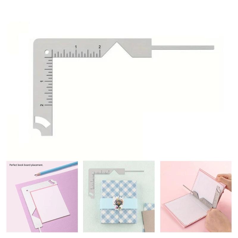 Multipurpose Book Cover Measuring Tool With Stainless Steel Construction For Crafts