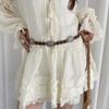 Adjustable Length Waist Belt Wooden Beads Decorative Belt Fashion Ladies Belt