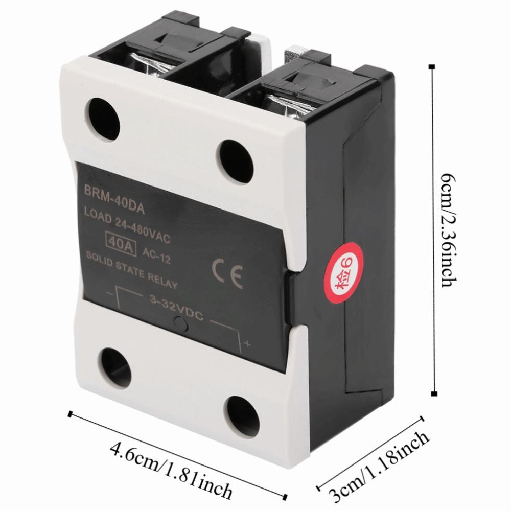 BRM-40DA Relay Load 24-480VAC DC Control AC Solid State Relay Input 3-32VDC Solid State Design BRM-40 Solid State Relay