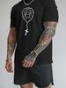 Unisex Short Sleeve Crew Neck Tee Virgin Mary Rosary Graphic Print Casual Lightweight T Shirt Religious Summer Daily Fashion Tops