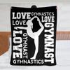 Love Gymnastics Fleece Throw Home Decor Soft Cozy Blanket Bed Couch Sofa for Girls Boys Teens Blanket 50"X40"