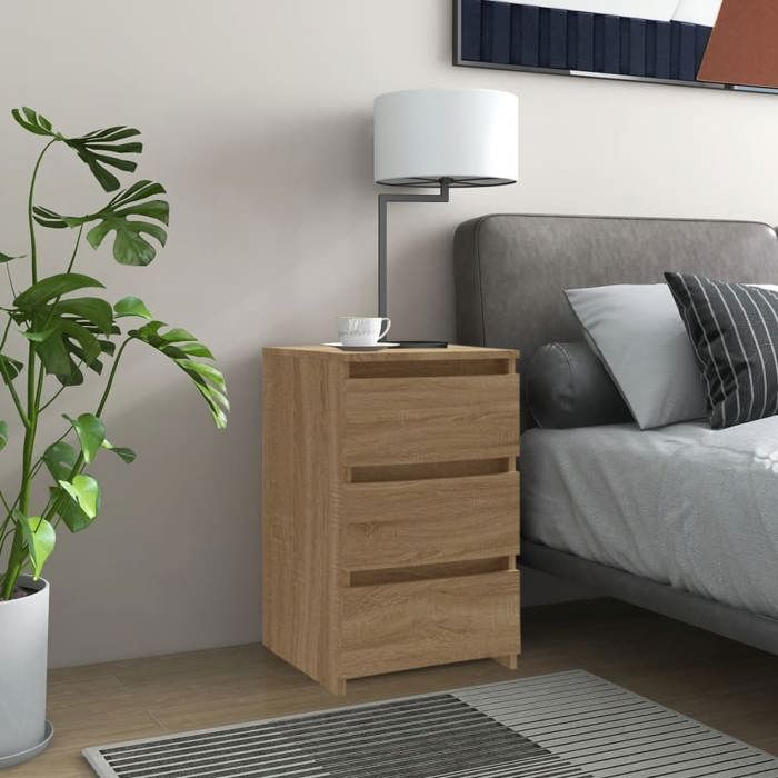 VidaXL Bedside Tables 2 Pcs Sonoma Oak 40x35x62.5 Cm Chipboard