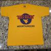 VTG WV Mountaineers T-Shirt Yellow Screen Stars XL "HARD ROCKIN" Single Stitch  Unisex T-Shirt