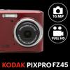 Kodak Friendly Zoom FZ45 Compact Camera 16MP 4x Optical LCD HD 720p Red – Sensor, Zoom, 2.7-inch Screen, Video,