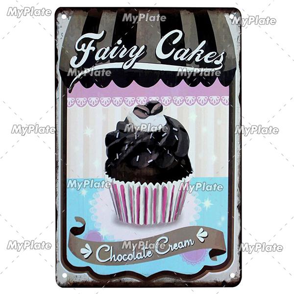 Cupcake Vintage Tin Sign Metal Sign Decorative Plaque Wall Decor Man Cave Club Decoration