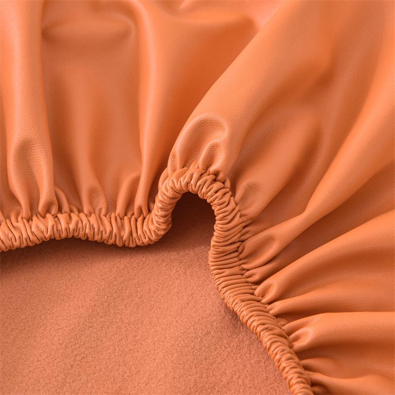 1 szt. Skórzana Okrągła Pokrowiec na Stołek Elastyczny Odporny na Zabrudzenia Pokrowce na Stołek Barowy Wszechstronny Jednolity Kolor Pokrowiec na Obrotowe Krzesło Domowe El