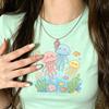 "Deep Sea Healing" Fresh Jellyfish Necklace - Romantic Summer Seaside Accessory