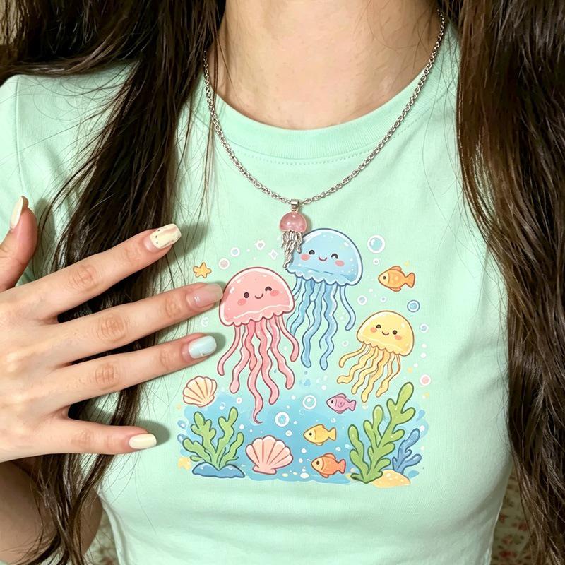 "Deep Sea Healing" Fresh Jellyfish Necklace - Romantic Summer Seaside Accessory