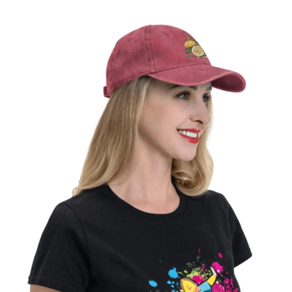 Sour Lemon Summer Classic Fashion Men Trucker Hat Cotton Breathable Women Cowboy Cap Outdoor Leisure Basketball Caps