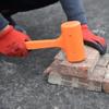 0.5-4LB Dead Blow Mallet Orange Soft Silent Rubber Unicast Hammer Install Hammer Multifunctional Wood Flooring No Elasticity