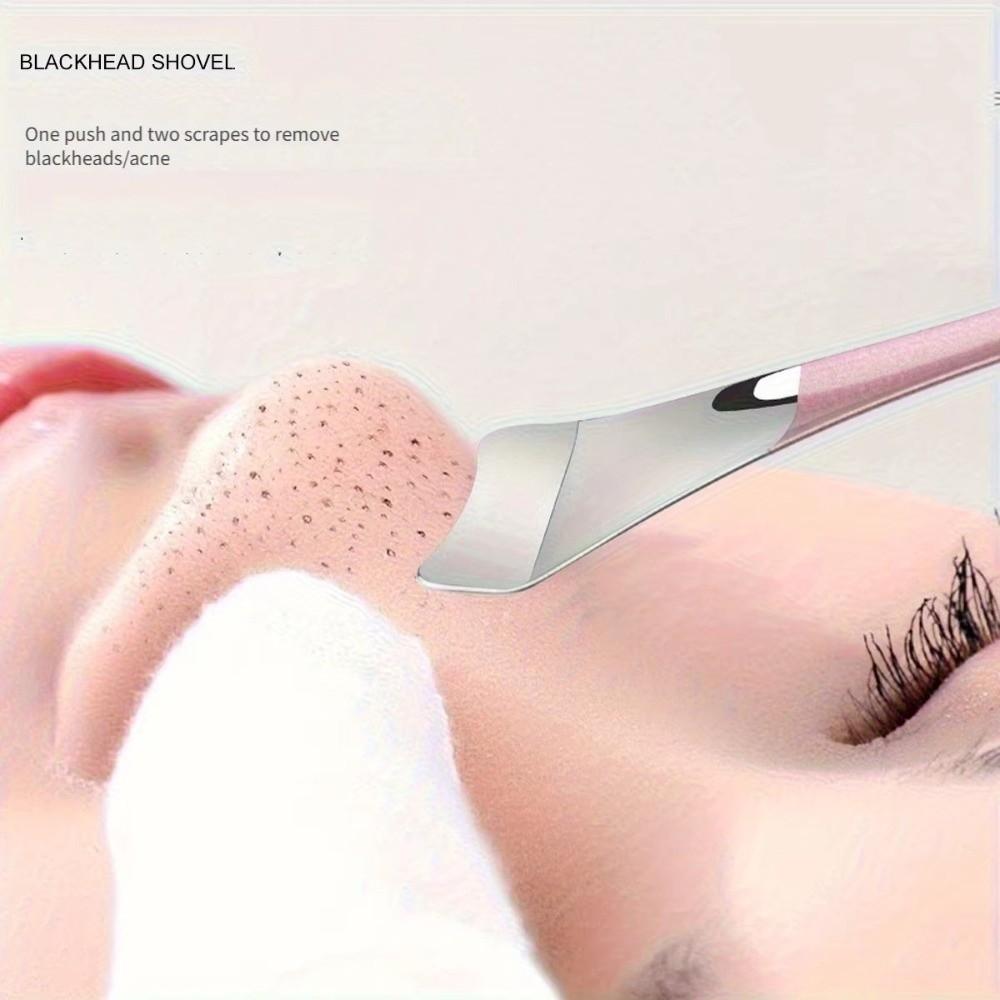 Stainless Steel Skin Pore Cleaner No Fragrance No Electricity Blackhead Removal Tool Long Handle Facial Cleaning Tool