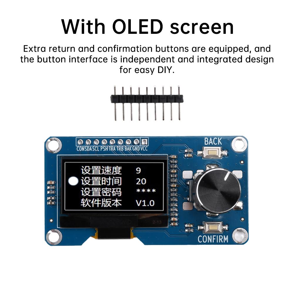 0,96/1,3-Zoll-OLED-Display EC11 Drehgebermodul IIC-Schnittstelle Integriertes DIY-Modul 360°-Drehung genau bestimmt