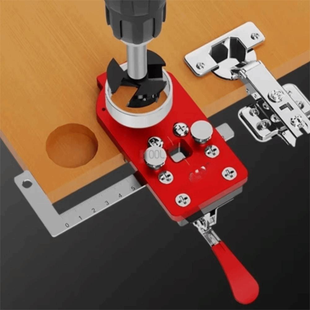 Fixture Ruler Hinge Drilling Jig Boring Hinge Hole Opener Template Furniture Installation