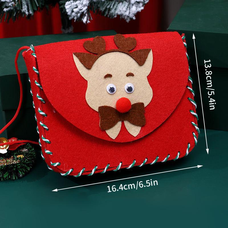 Christmas Heartfelt Gift DIY Handmade Backpack Material Santa Claus Snowman Tree Backpack Shoulder Bag Christmas Decorations